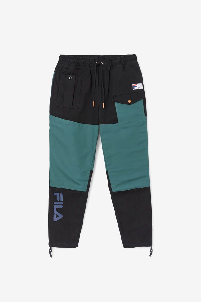 Fila Pants Amazon Cargo Mens Black - India TMS-643501